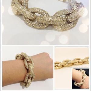 Pave statement bracelet